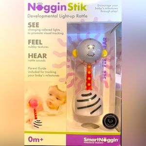 Noggin Stik developmental light-up rattle. Brand new in box.